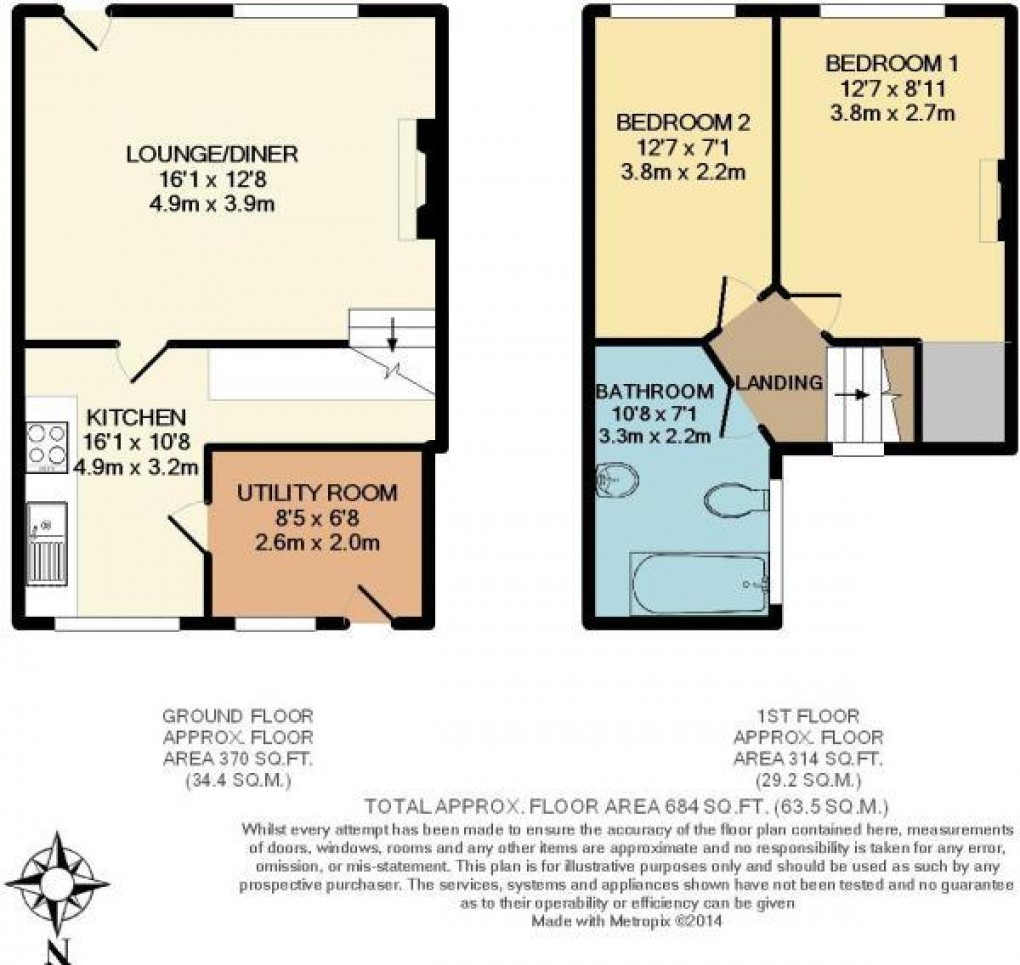 Floorplan for Lakeside Cottages, Standish, Wigan