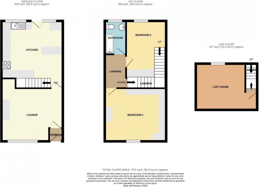 Floorplan for Loch Street, Orrell, Wigan, WN5 0AF