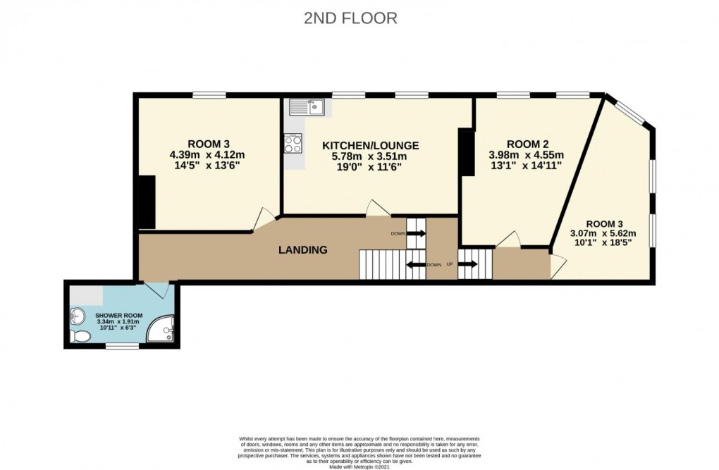 Floorplan for New Market Street, Wigan, WN1 1SE