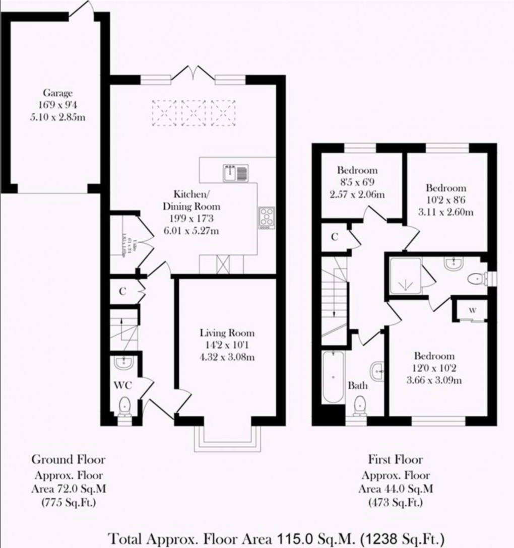 Floorplan for Grasslands, Standish, Wigan, WN6 0GT