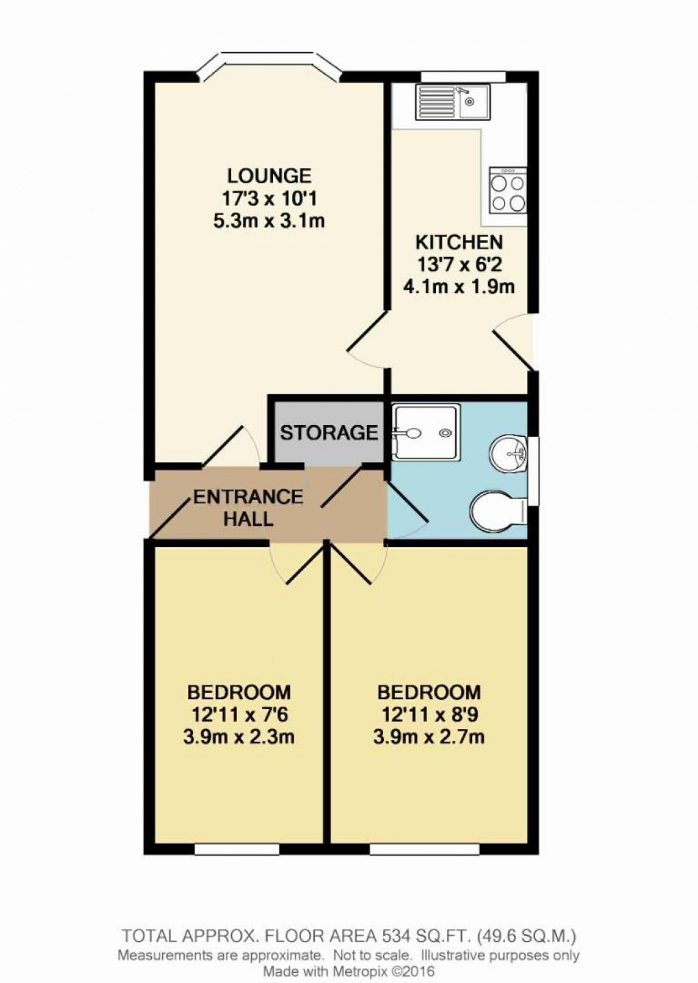 Floorplan for Redburn Close, Poolstock, Wigan, WN3 5BQ