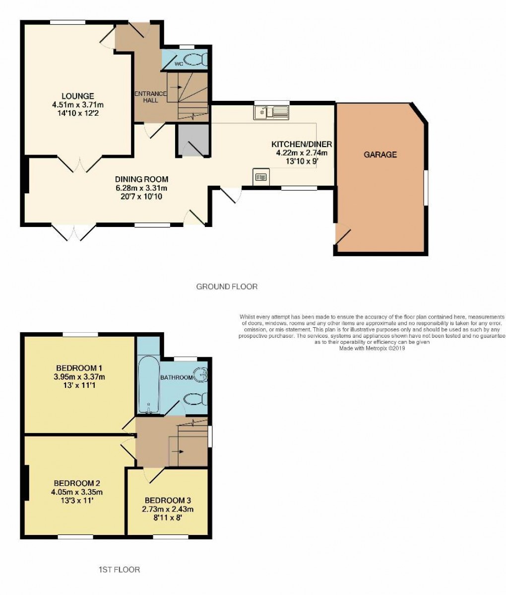 Floorplan for Pinewood Crescent, Orrell, Wigan, WN5 8NF