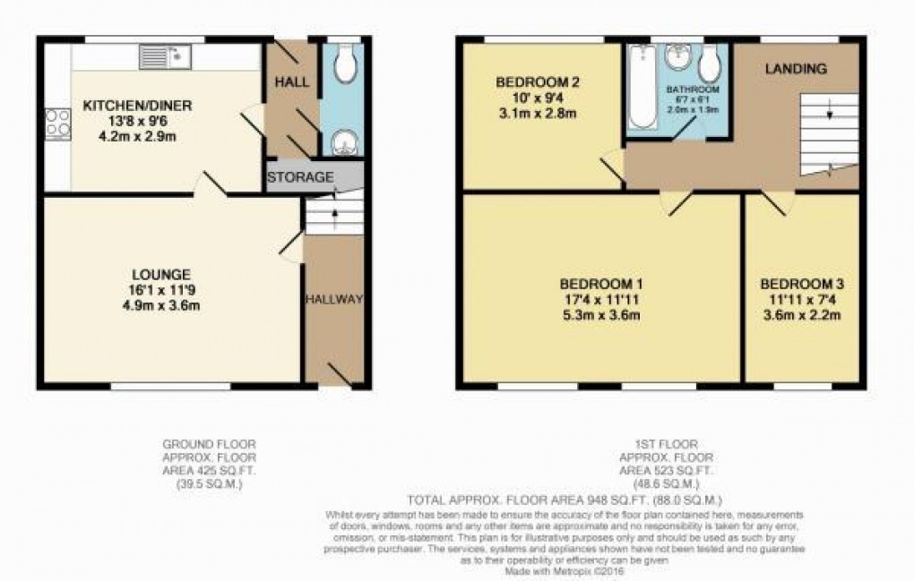 Floorplan for Beech Hill Avenue, Beech Hill, Wigan, WN6 7TB