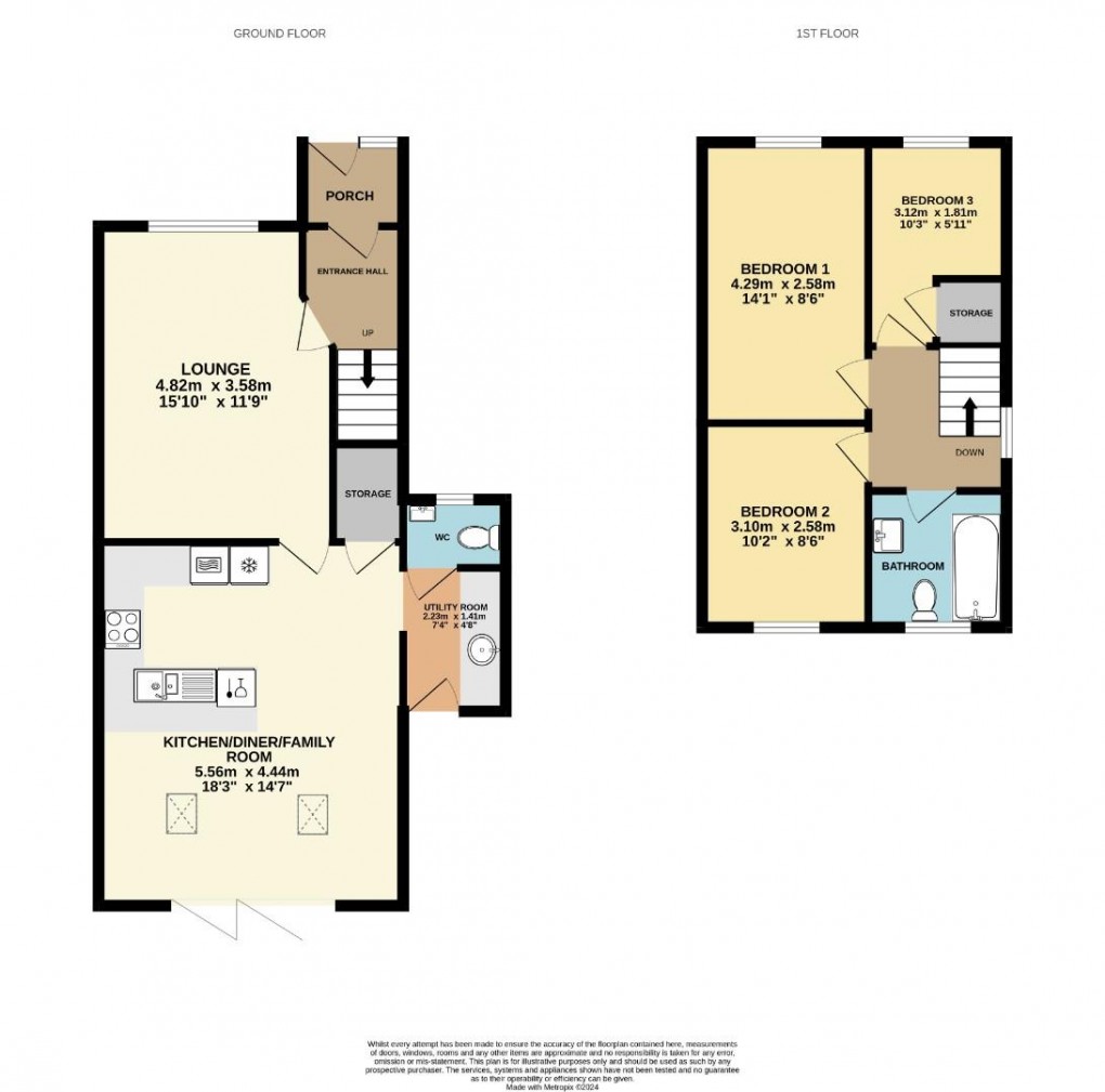 Floorplan for Tilbury Grove, Shevington, Wigan, WN6 8DS