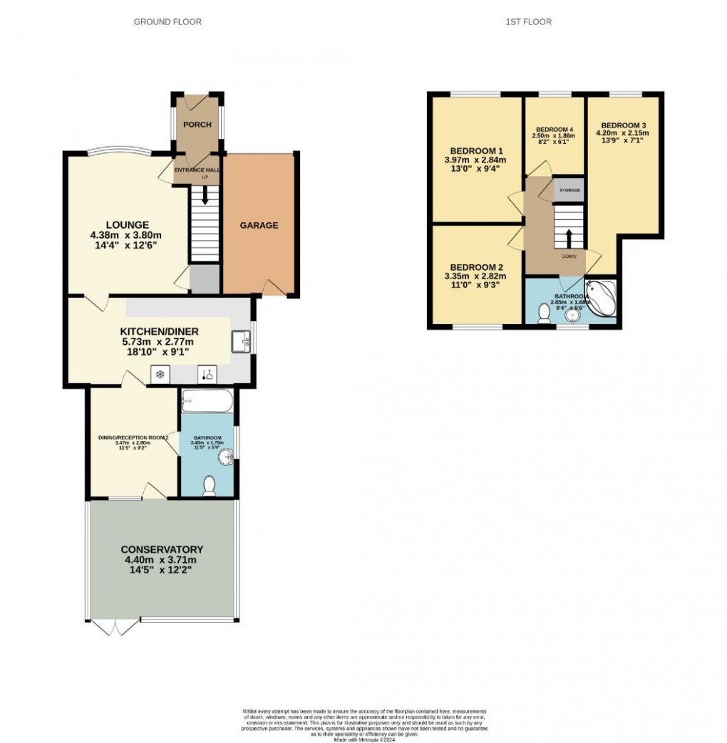 Floorplan for Abingdon Drive, Platt Bridge, Wigan, WN2 5JQ