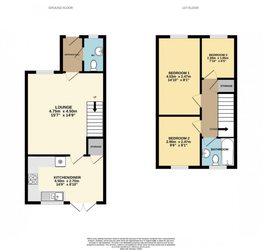 Floorplan for Woodhouse Lane, Springfield, Wigan, WN6 7LZ