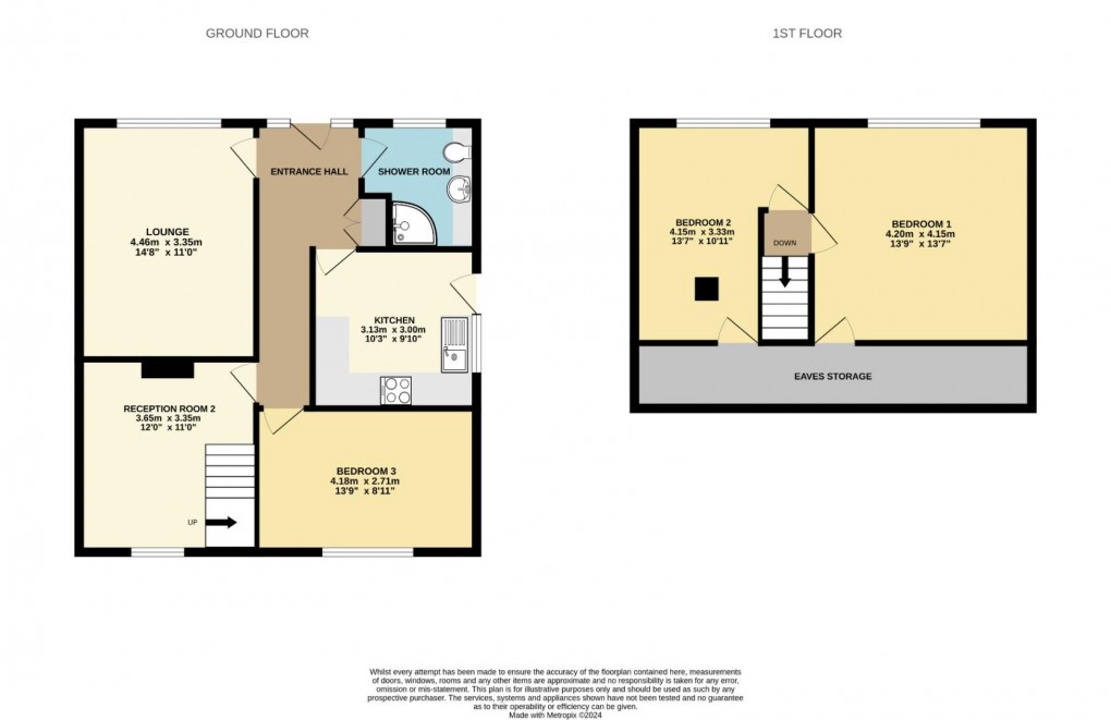 Floorplan for Douglas Bank Drive, Springfield, Wigan, WN6 7NH