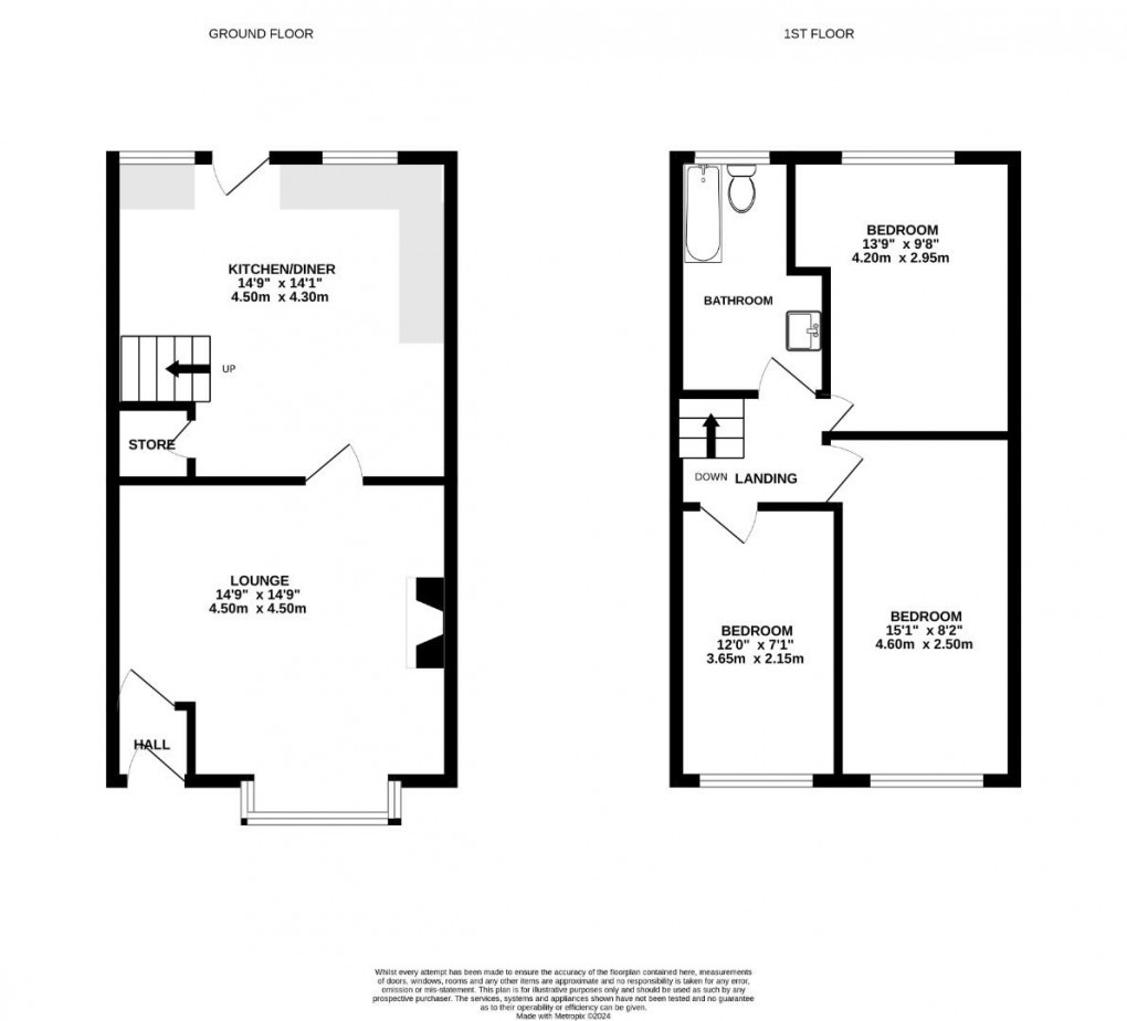 Floorplan for Victoria Avenue, Springfield, Wigan, WN6 7AN