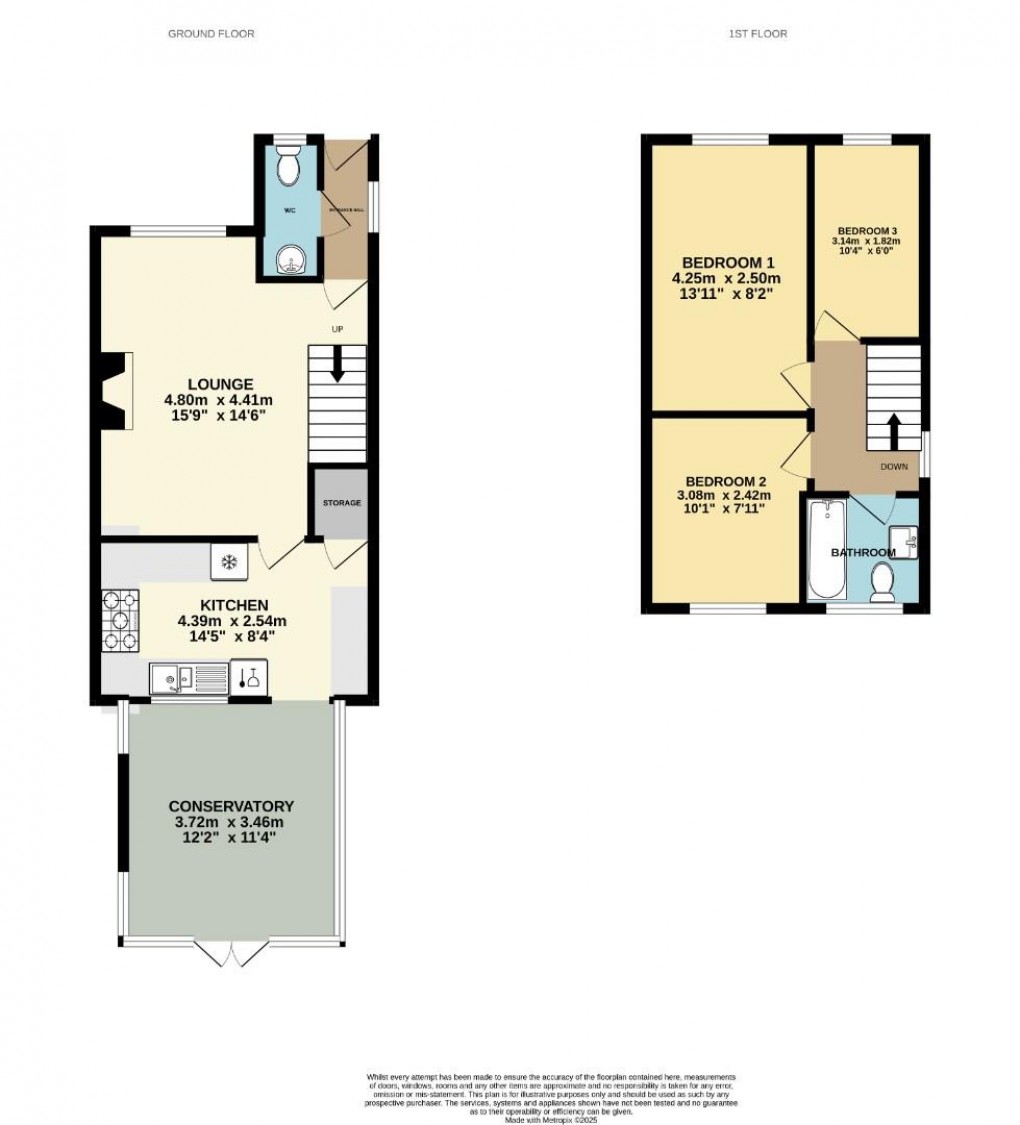 Floorplan for Bakewell Drive, Beech Hill, Wigan, WN6 8QH