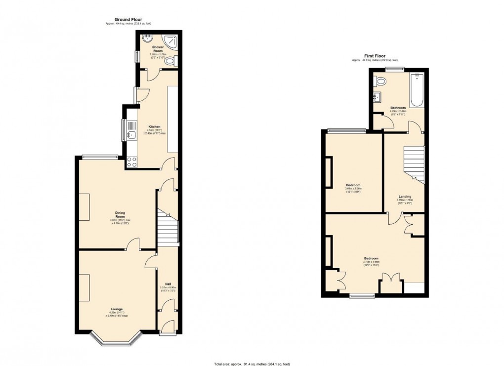 Floorplan for Warrington Lane, Wigan, WN1 3RT