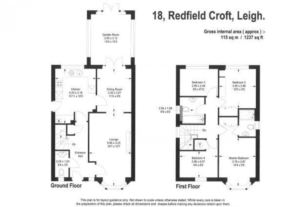 Floorplan for Redfield Croft, Leigh, WN7 1EN