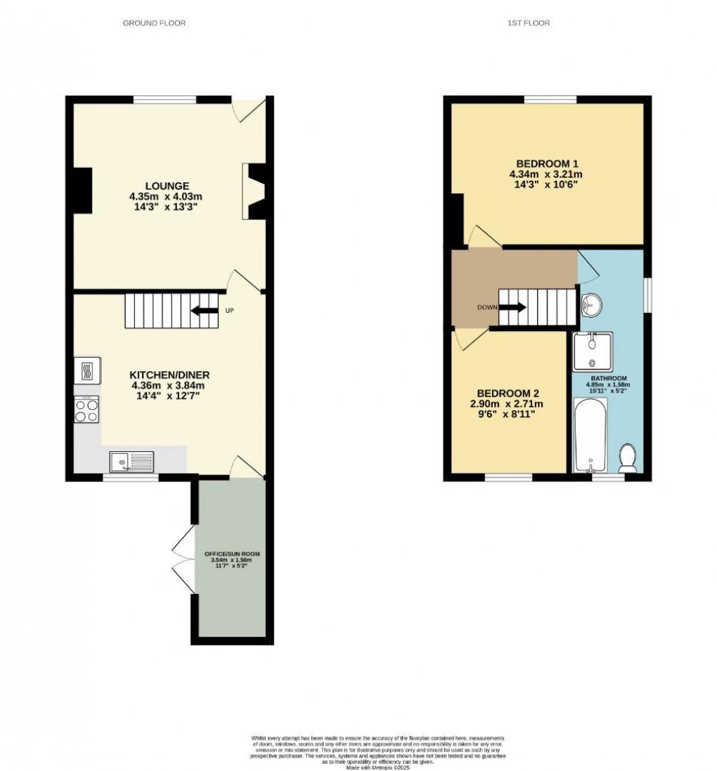 Floorplan for Dower Street, Platt Bridge, Wigan, WN2 3TH