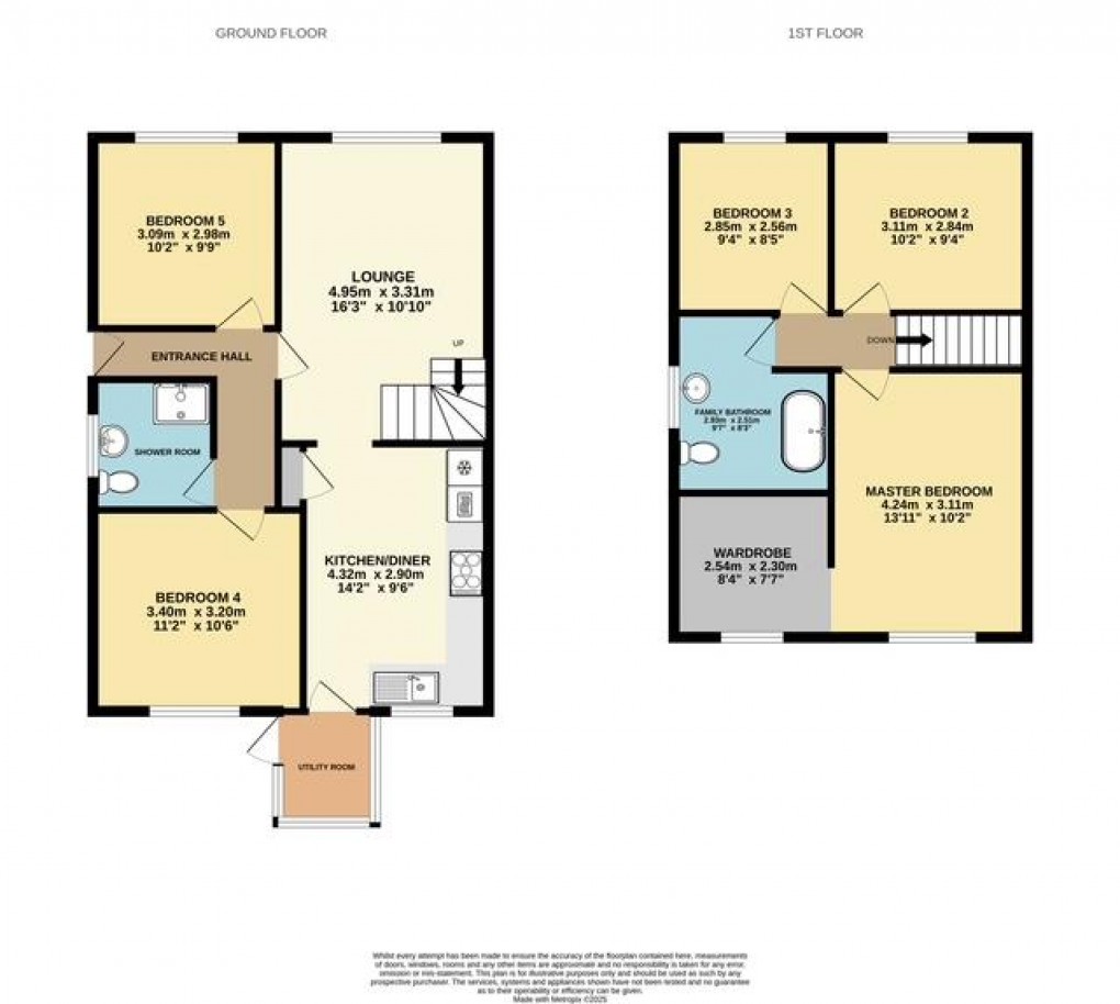 Floorplan for Martland Avenue, Shevington, Wigan, WN6 8EG