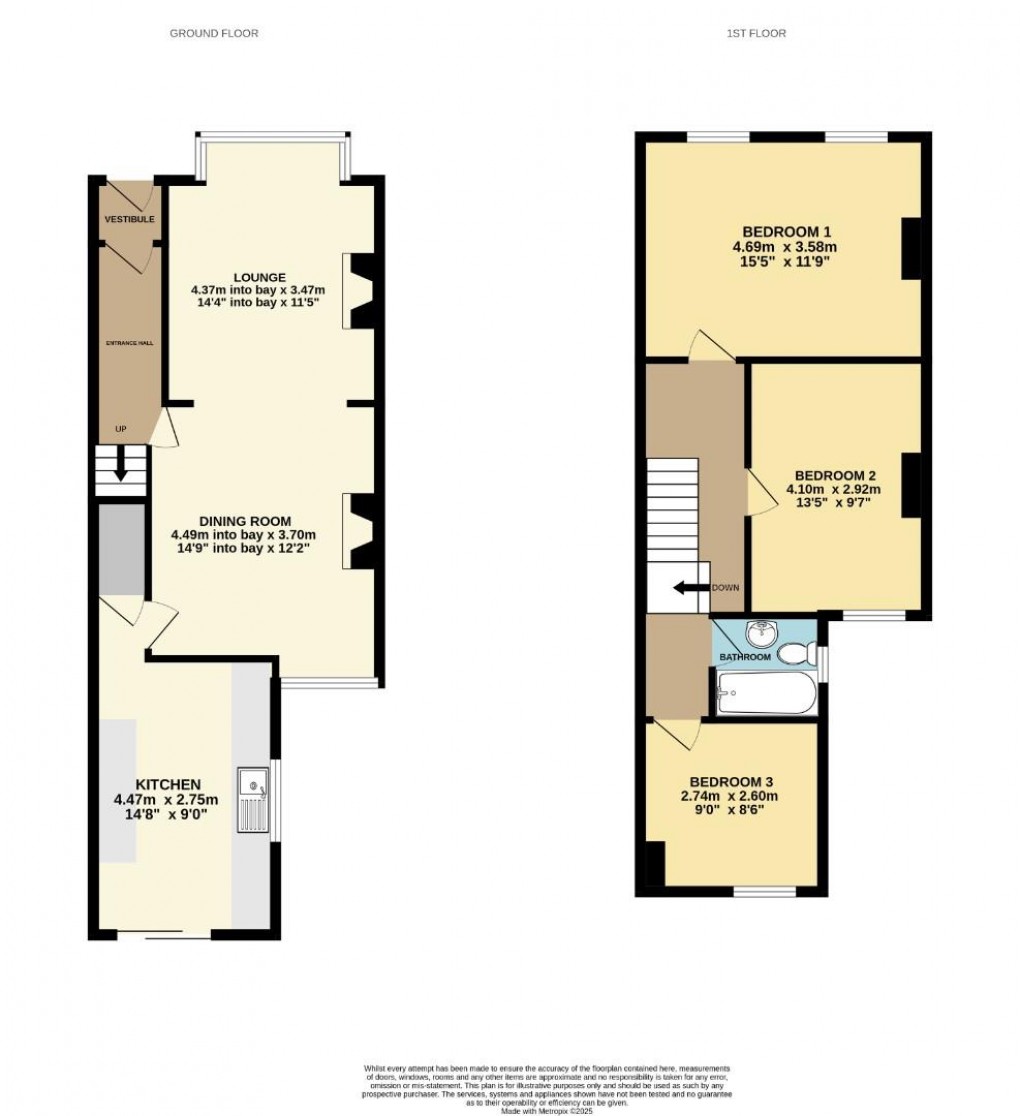 Floorplan for Rylands Street, Springfield, Wigan, WN6 7BL